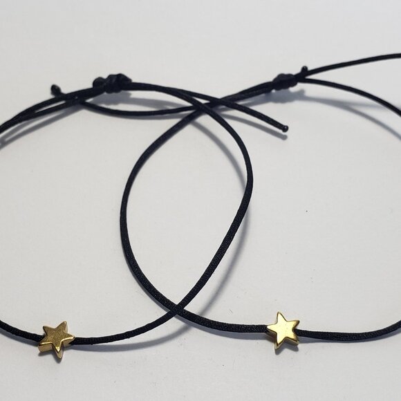 SET of 2 LUCKY STAR Black String Kabbalah Tibetan Buddhist Adjustable BRACELET - Picture 5 of 5
